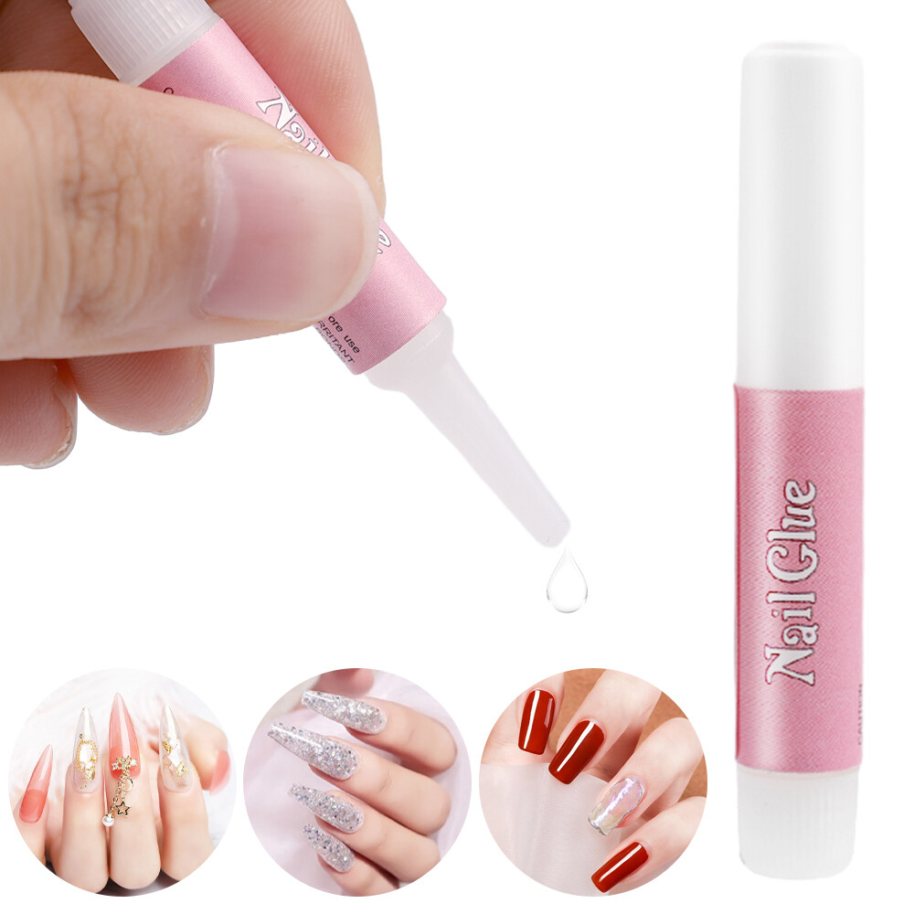 Nail Art Glue Fast-Dry Adhesive Acrylic Art False Tips 3D Decoration Nail Tips Multi-function Nail Rhinestone Glue Adhesive Tool