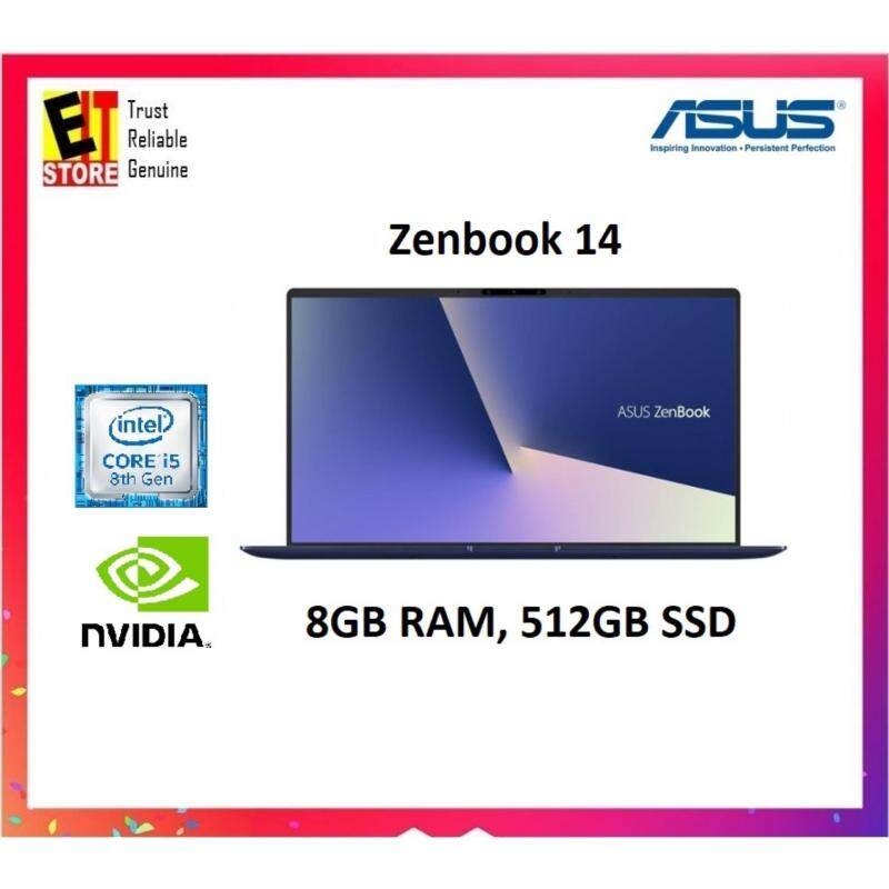 Asus Zenbook UX433F-NA6153T 14 FHD Laptop Royal Blue (i5-8265U, 8GB, 512GB, MX150 2GB, W10) Malaysia