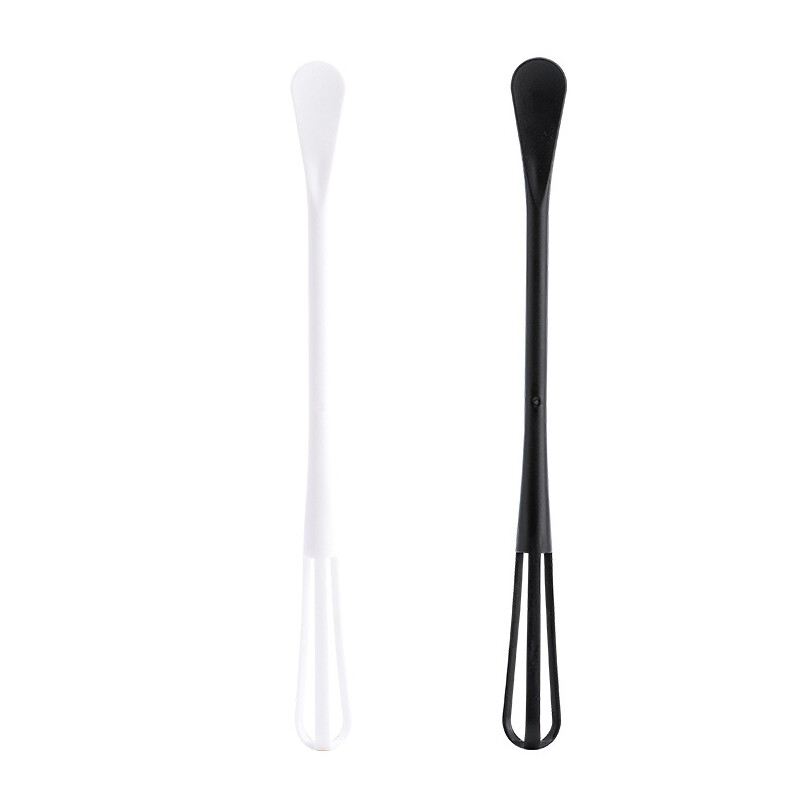 Kitchen Plastic Whisk Non-Slip Easy to Clean Egg Beater Milk Frother Kitchen Utensil 22*2cm Multi-purpose Manual Egg Mixer