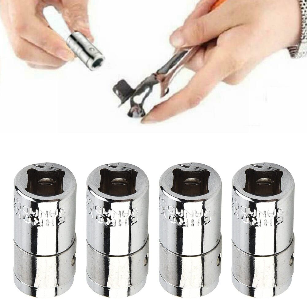 1X 1/4 Square Drive To 1/4 Hex Socket Bits Converter Screwdriver-Bit Adapter