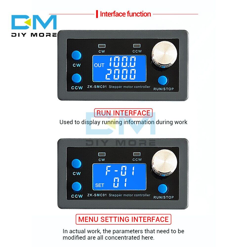 diymore Bộ Điều Khiển Động Cơ Bước SMC01 42 57 Bảng Điều Khiển Tốc Độ Xung Góc Ngược Và Tích Cực Điều Khiển Động Cơ Truyền Thông Nối Tiếp PLC Lập Trình