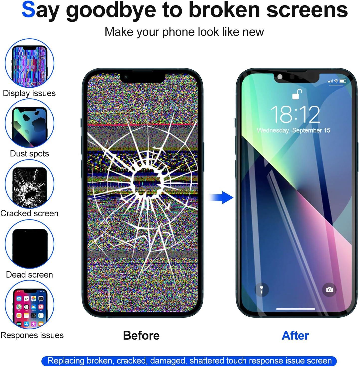 CHOICE AAA+ LCD For iPhone 13 pro max 14 Display 3D Touch Screen Digitizer For 14 Plus LCD Replacement Part