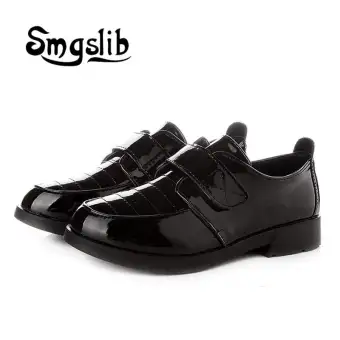 Kids Shoes Boys Flat Leather Shoes Black White High Quality