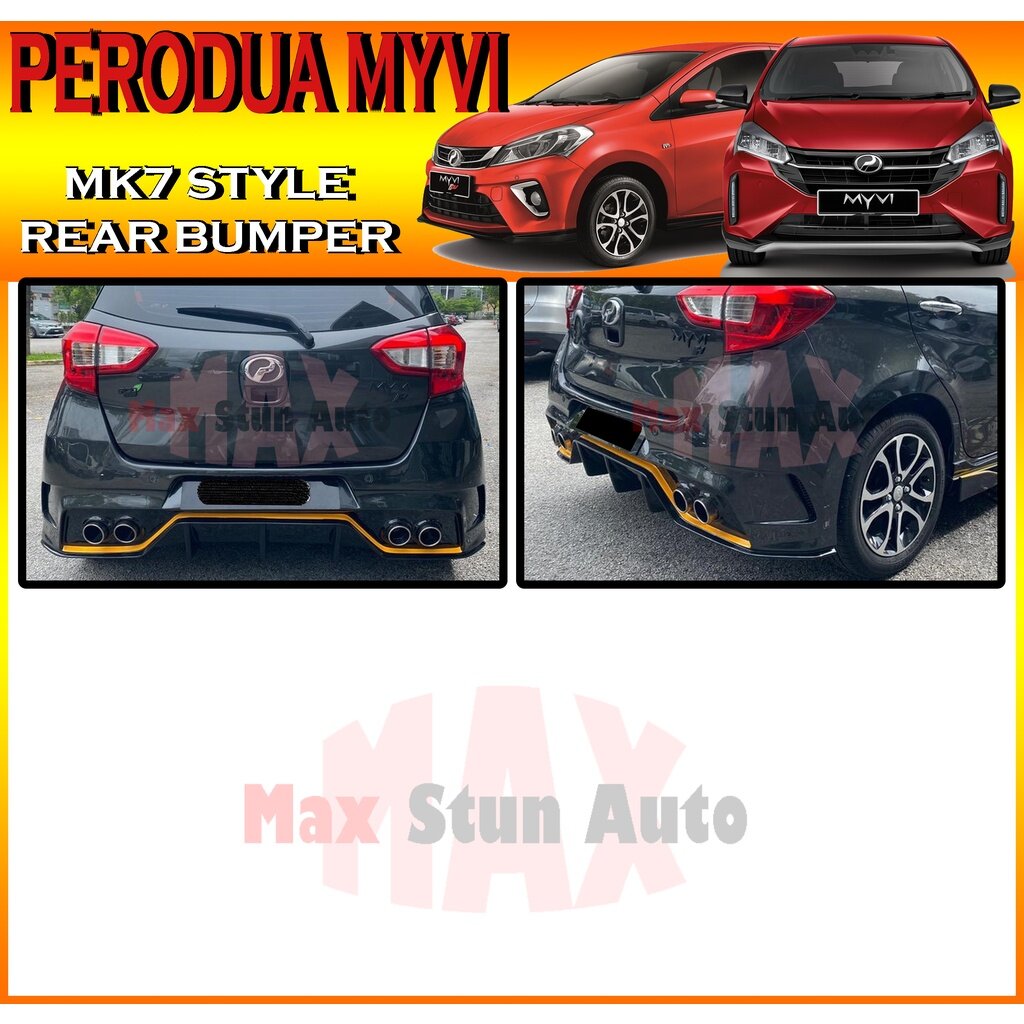 PERODUA MYVI 2018-2021 MK7 STYLE REAR BUMPER (MK7,MK) BUMPER BELAKANG ...