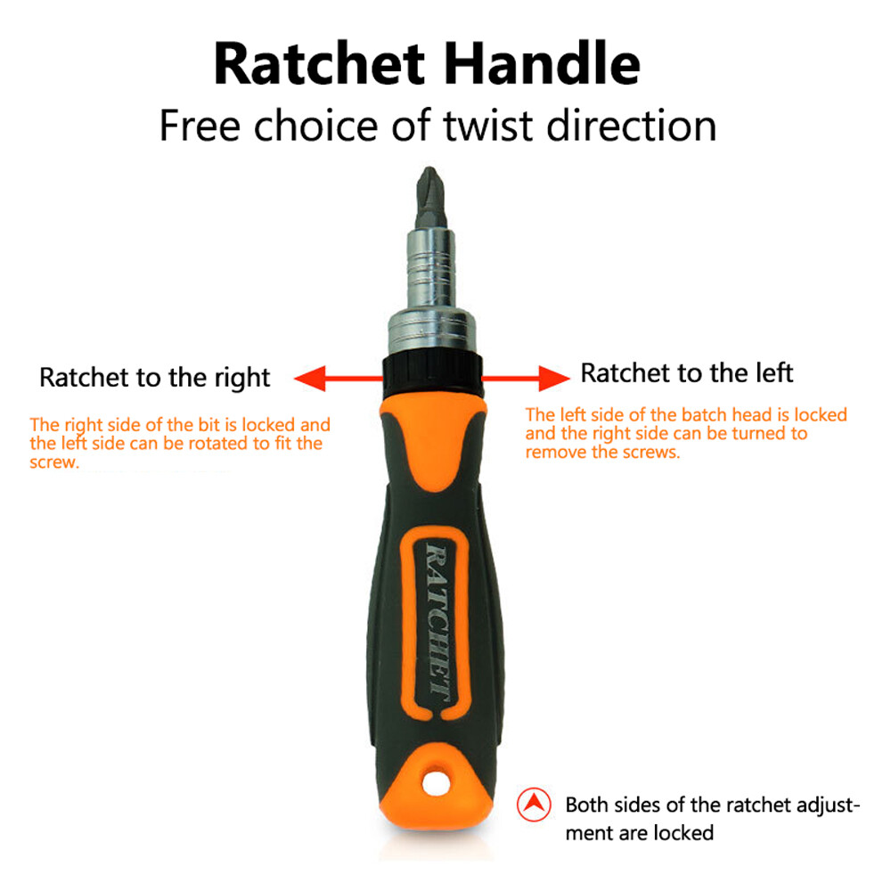 38 in 1 Household Labor Saving Ratchet Screwdriver Bit Set Multipurpose Tool Kit Hardware Tools Combination Wrenches Toolbox Hand Tool Sets