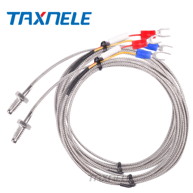Đầu Dò Vít M6 Cặp Nhiệt Điện Loại K J 1M 2M 3M Dây Cáp Cảm Biến Nhiệt Độ Công Nghiệp 0-400 Độ Cho Bộ Điều Khiển PID