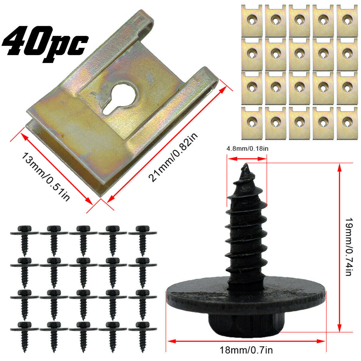 Undertrayแผ่นบังโคลนคลิปแผ่นโลหะคลิปยึดสำหรับBMW Speed Fastener