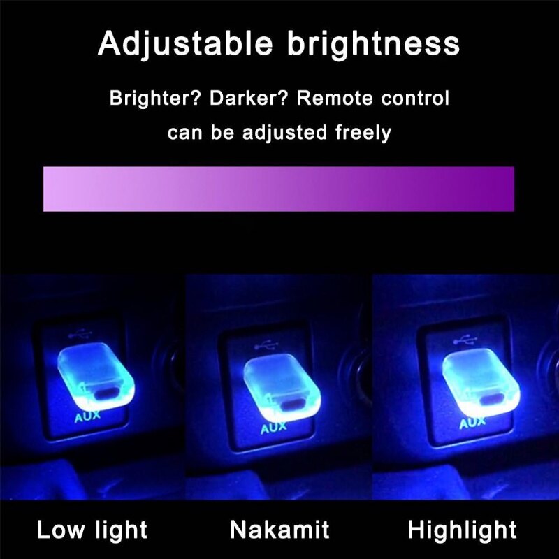 Portable USB LED Atmosphere Light Finger Touch Sensor Car Interior Light Colorful Auto PC Computer Decorative Night Light
