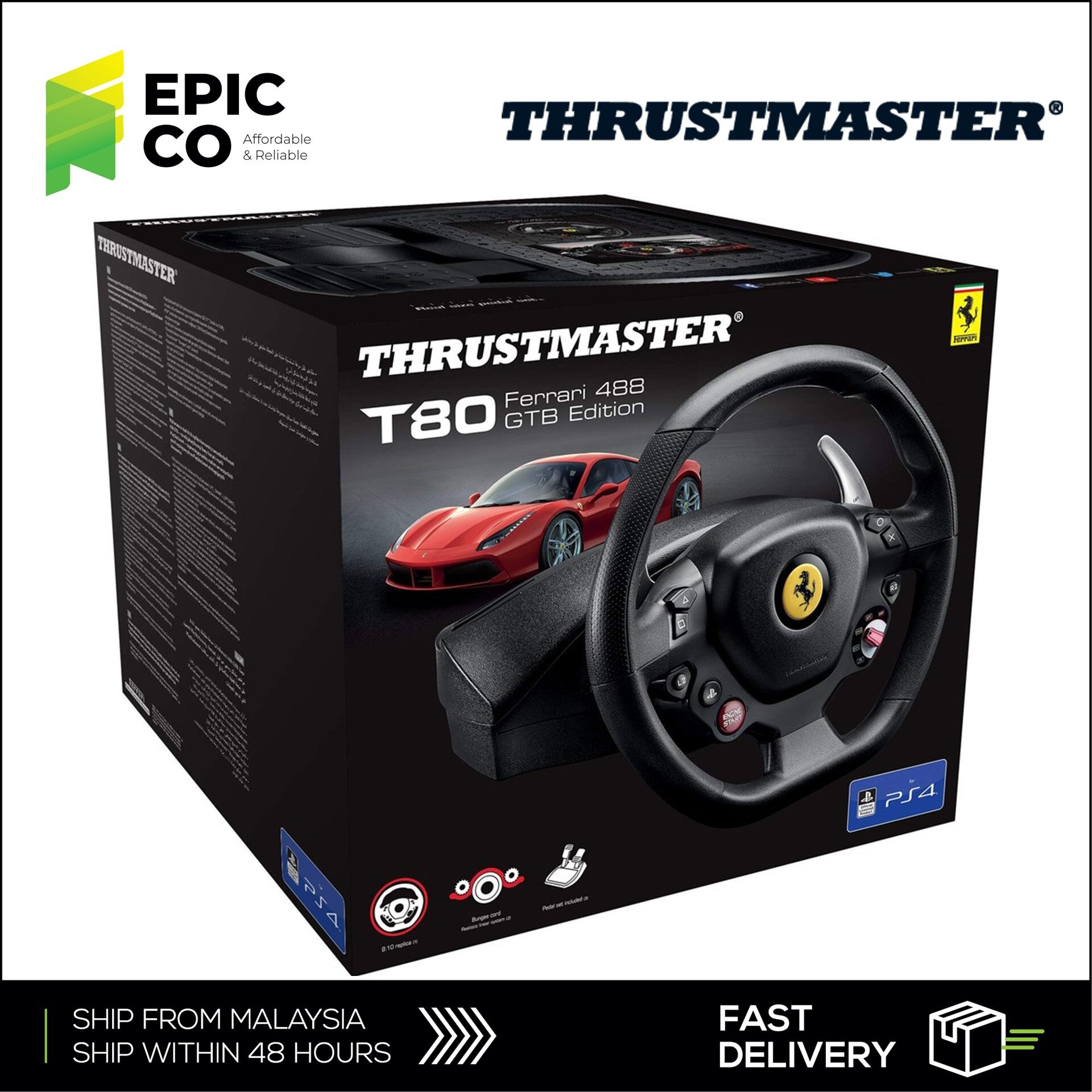 thrustmaster t80 racing wheel & pedals