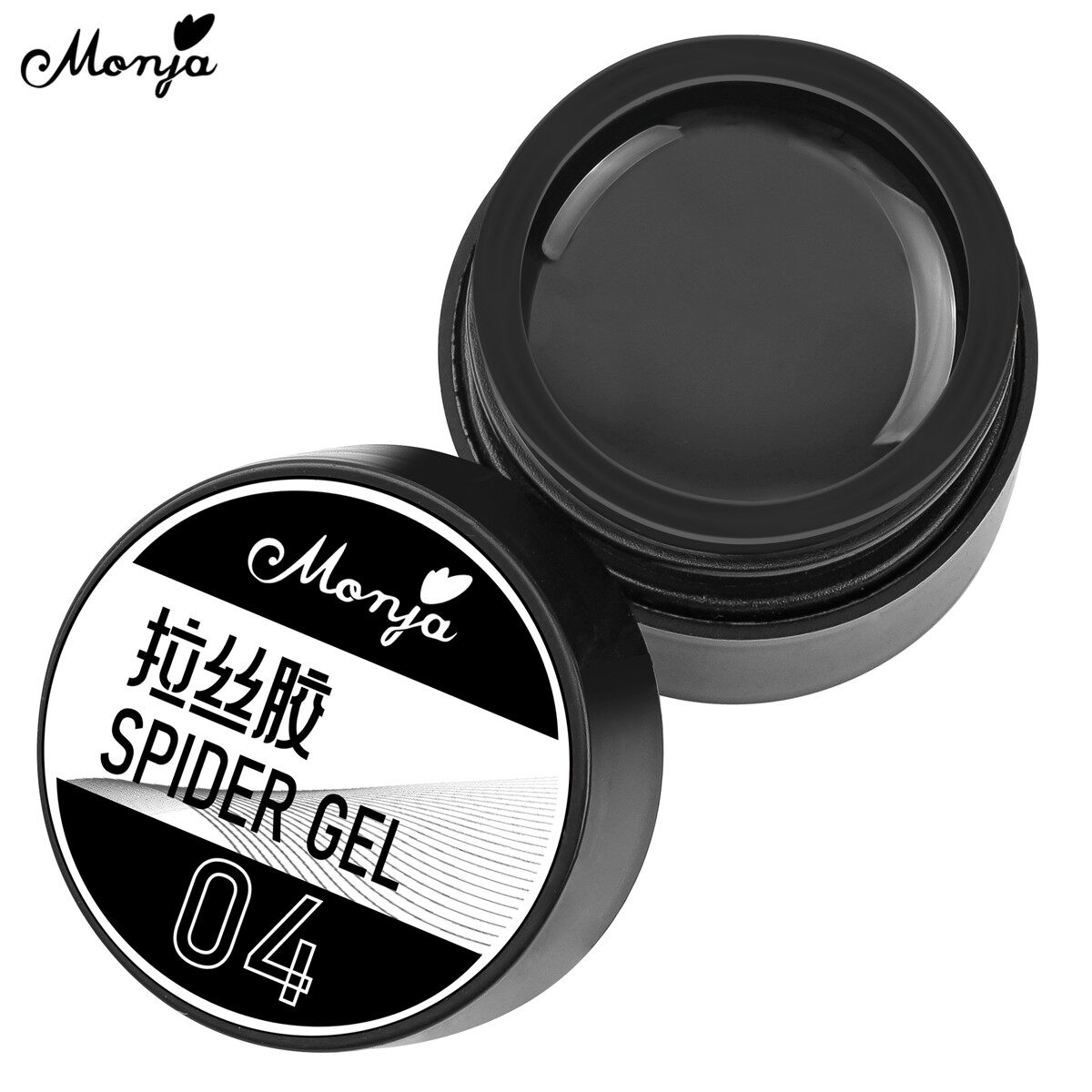 Monja Gel UV Hình Nhện 4 Màu Sơn Móng Tay Nghệ Thuật Gel Vẽ Dây Vẽ Sáng