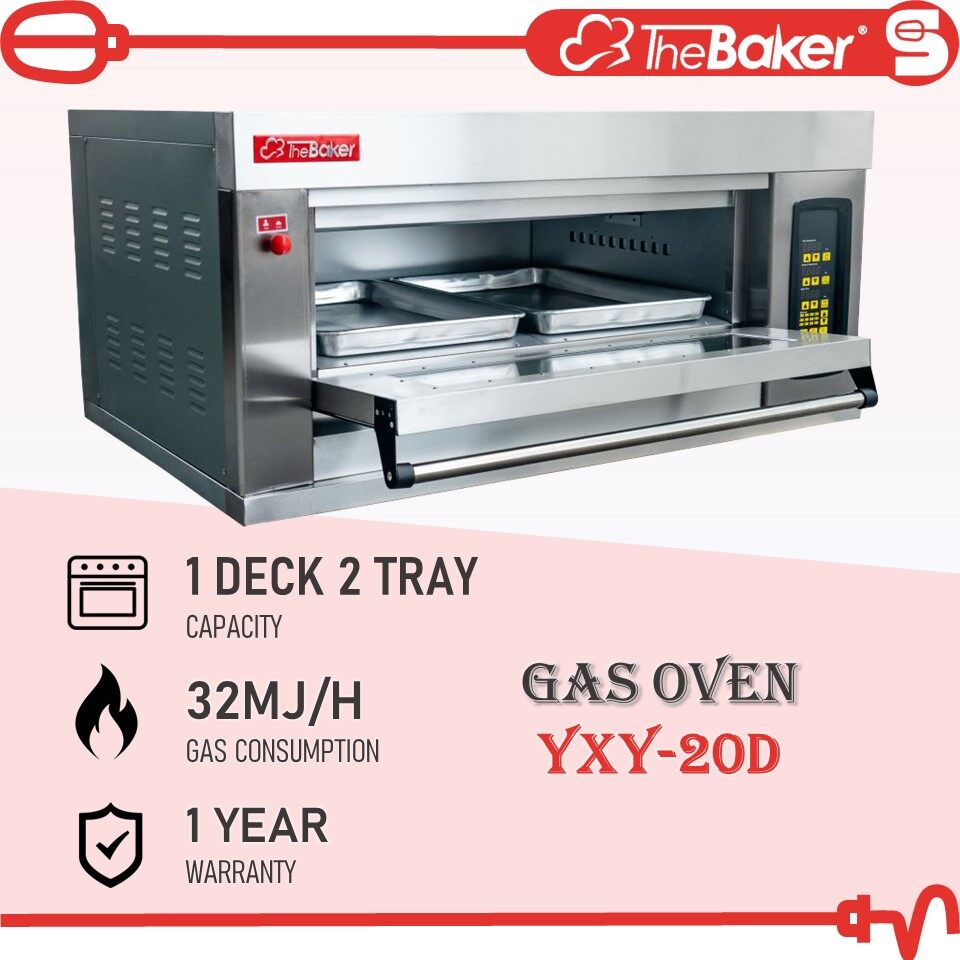 THE BAKER Gas Oven YXY20D (1 Deck 2 Tray) Single Layer Digital Control