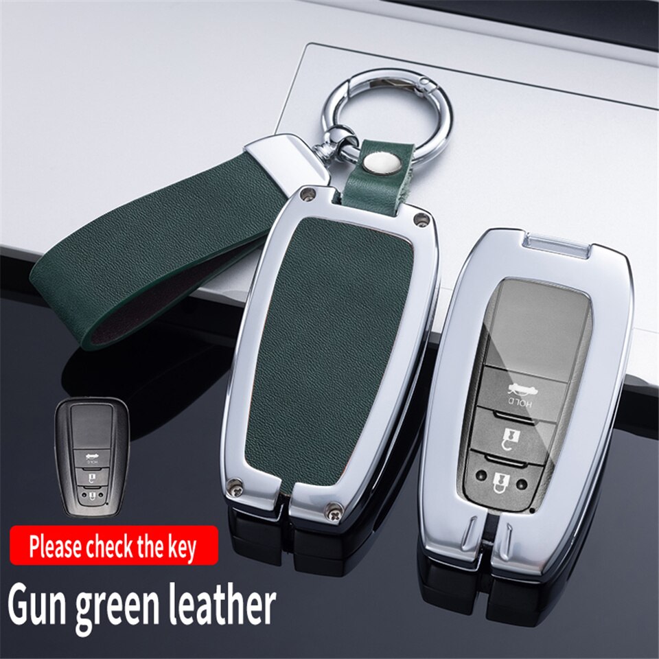 Cover In Pelle Per Chiave Auto Toyota 3 Pulsanti - Custodia Protettiva XUKEY Per Camry RAV4 Corolla Prado