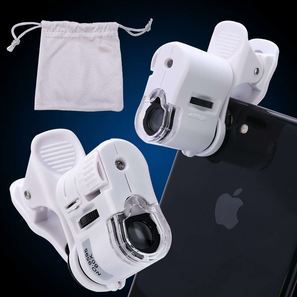 Kính Hiển Vi Điện Thoại Di Động Thông Minh BOKALI, 1 Chiếc Kẹp Camera Siêu Nhỏ Phóng To 60X Có Đèn LED
