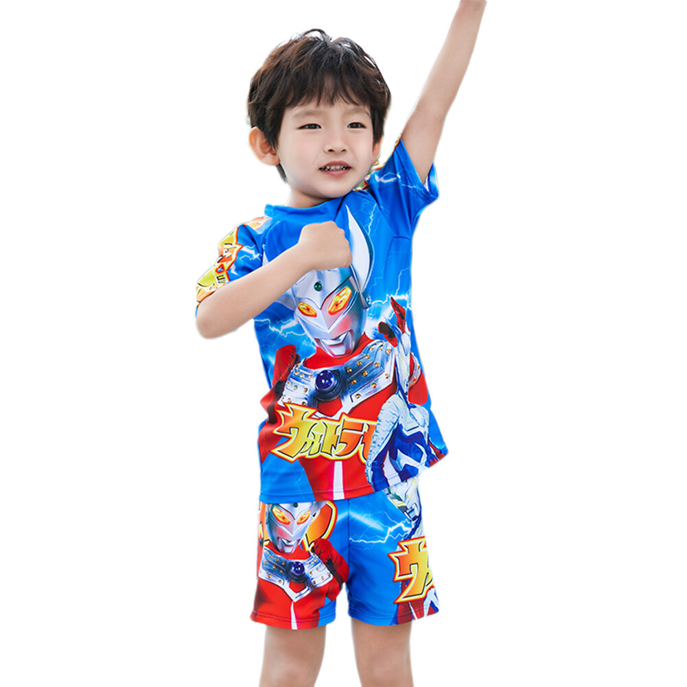 Tootplay Đồ Bơi Mùa Hè Cho Bé Trai Đồ Bơi Tay Ngắn In Hình Hoạt Hình Để