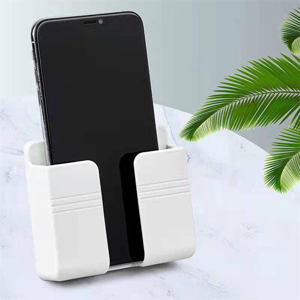 Universal Wall Mounted Charging Holder Multi Mounted Mobile Phone Organizer Storage Box Hanging Bracket Wall Holder Stand
