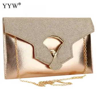 small gold clutch bag