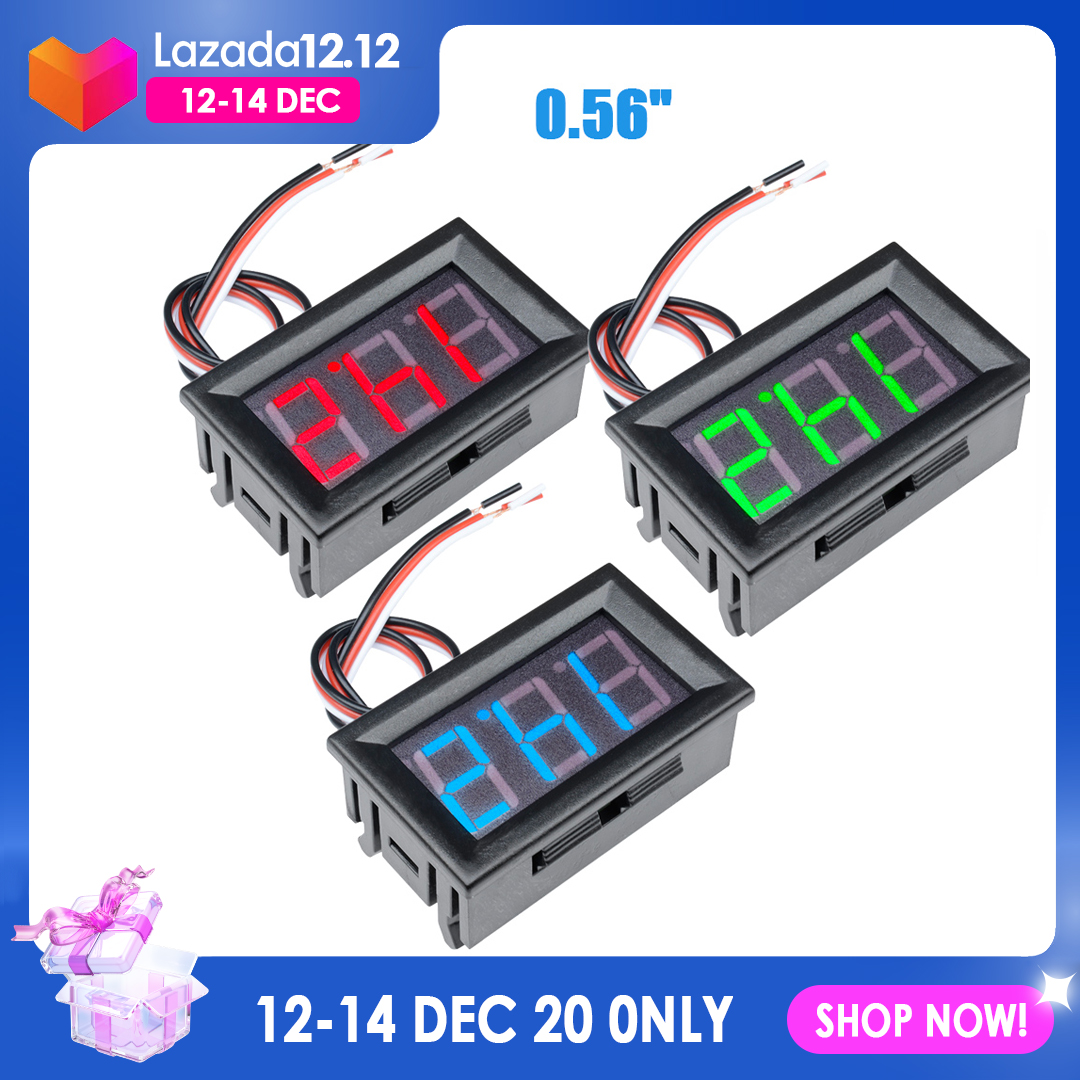Original diymore 0.56 inches dc4.5/4.7/0~30v mini led digital voltmeter panel accurate voltage meter 3 wire 0~30v