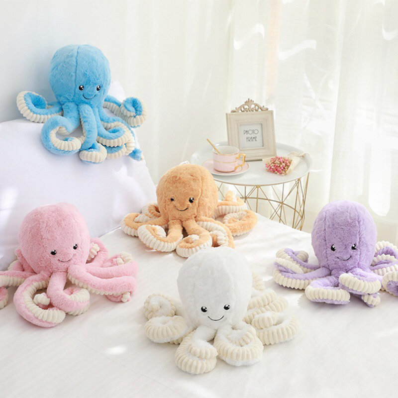 HANGDIAN【Miễn phí vận chuyển】Đồ chơi nhồi bông mô phỏng búp bê bạch tuộc lớn đồ chơi nhồi bông bạch tuộc