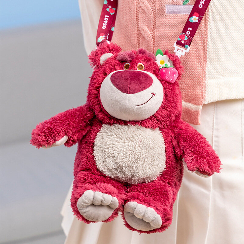 C&K Doll Plush Toy Doll Strawberry Bear Bag