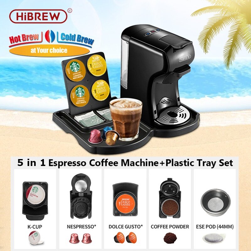 HiBREW 4in1&5in1 Capsule Coffee Machine,19bar Coffee Maker Machine