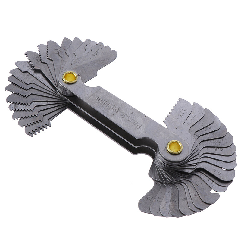 40pcs Thread Measuring Gage 60 Degree Whitworth Metric Screw Thread Pitch Gaug S