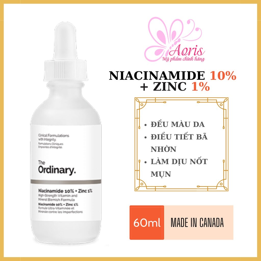Tinh chất niacinamide 10% + zinc 1% của the ordinary - 60ml