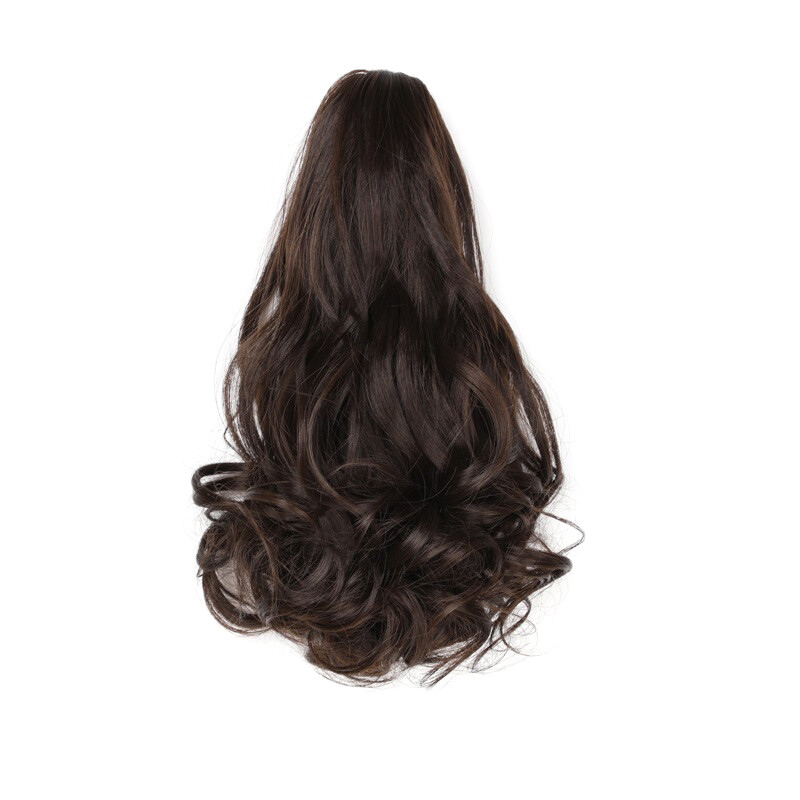 Synthetic Long Hair Wig Women Clip In Ponytail Hair Extensions Curly Hairpiece