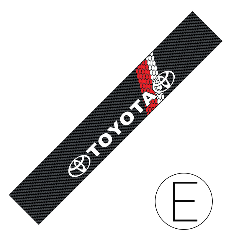 Carbon Fiber Sticker For Toyota，Racing Styling Decals Car Front Rear Glass Sticker Front Windshields Sticker Accessories For Toyota Auto