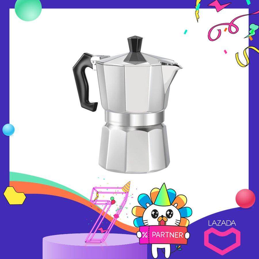 Oh Aluminium 8-Angle Moka Cangkir Espreso Continental Moka Teko Pembuat Kopi 3cup Silvery