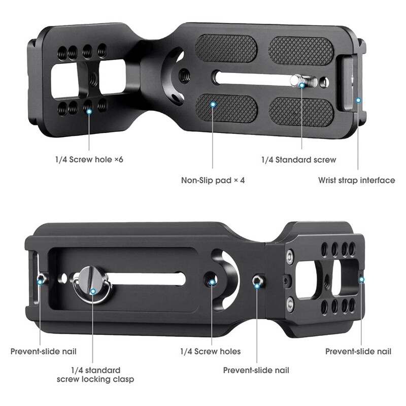 DSLR Camera L Bracket Vertical Horizontal Switching Tripod Quick Release Plate for Canon Nikon Stabilizer Tripod Monopod