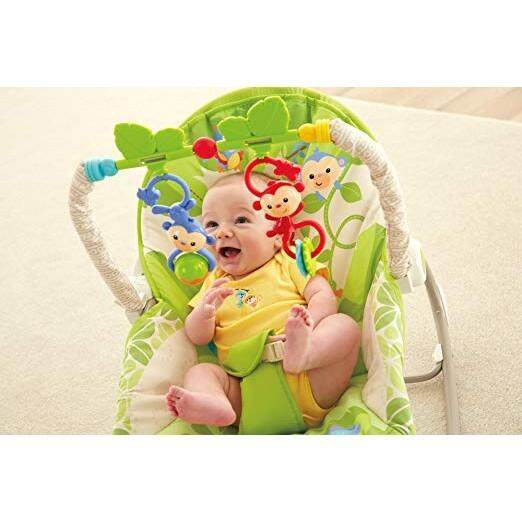 Baby Bouncer Chair Seat Soothing Vibration Interactive Toys Infant Toddler Play