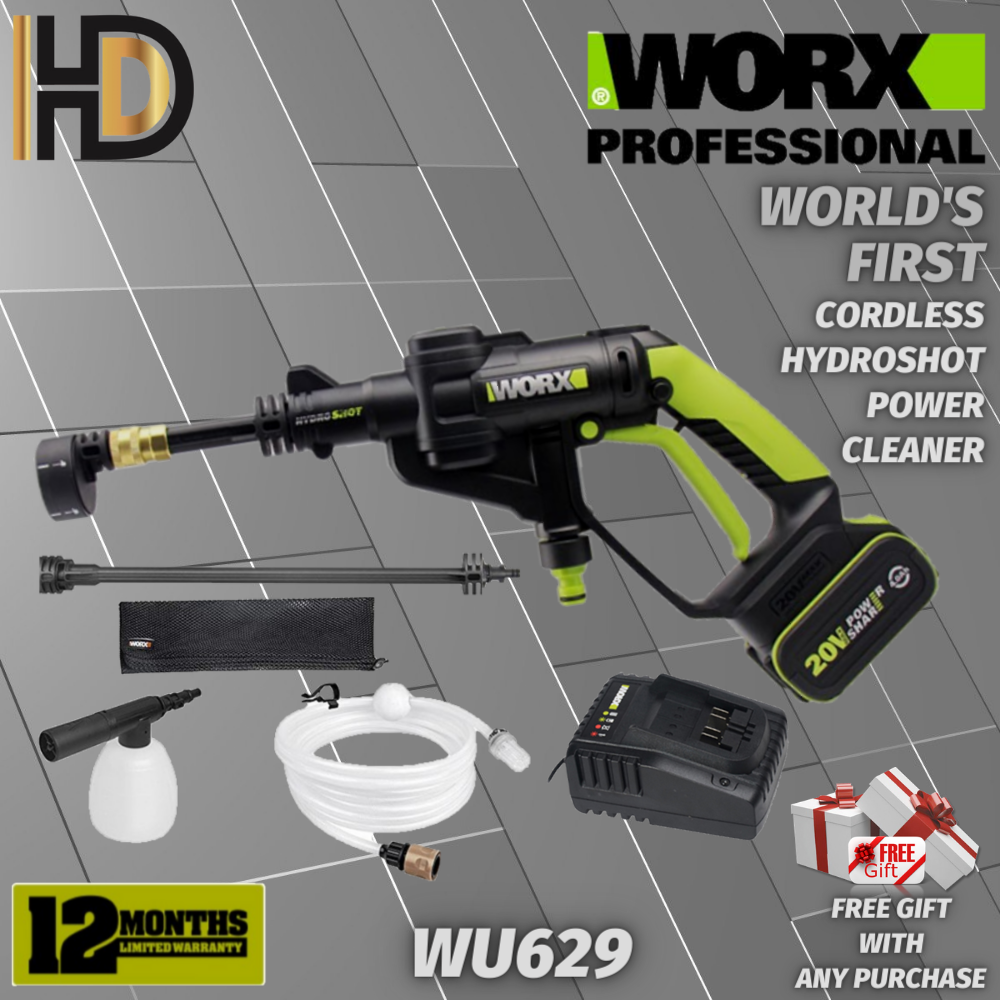 WORX 20V WU629 Cordless Hydroshot Power 