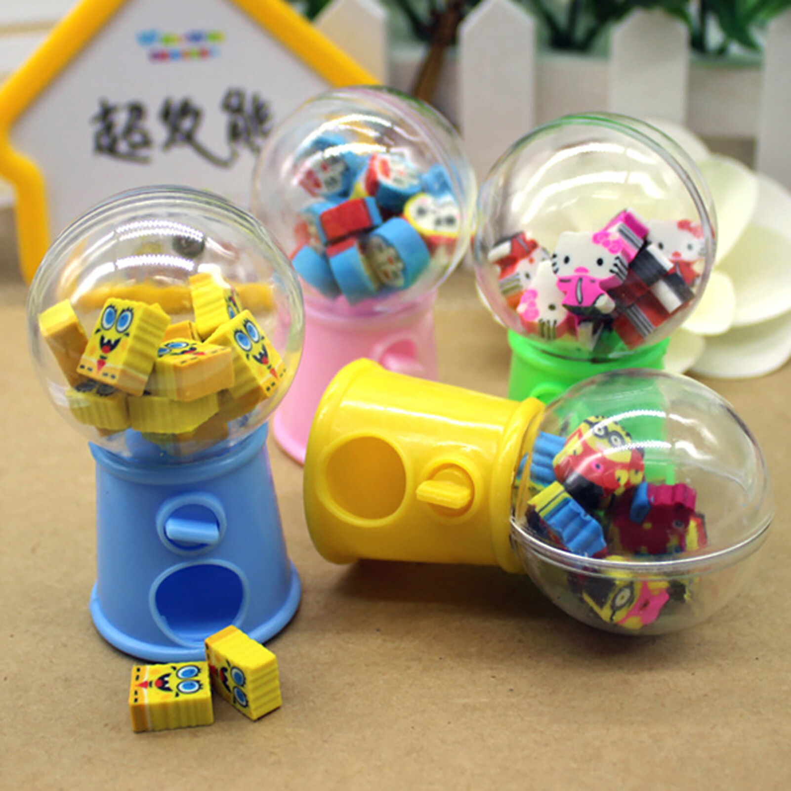 Microgood 12 Món Đồ Chơi Tẩy, Cục Tẩy Bút Chì Hình Trái Cây Thiết Thực Sáng Tạo Văn Phòng Phẩm Đồ Chơi Trứng Xoắn Cho Trẻ Em