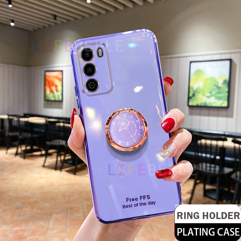 LIFEBELLE Ốp Cho Xiaomi POCO M3 Ốp Có Giá Đỡ Nhẫn Đeo Ngón Tay, Ốp Điện Thoại Nữ Chống Sốc Mạ Sáng Bóng Siêu Mỏng Sang Trọng Ốp Bảo Vệ Điện Thoại Di Động Chống Sốc Silicon TPU Mềm