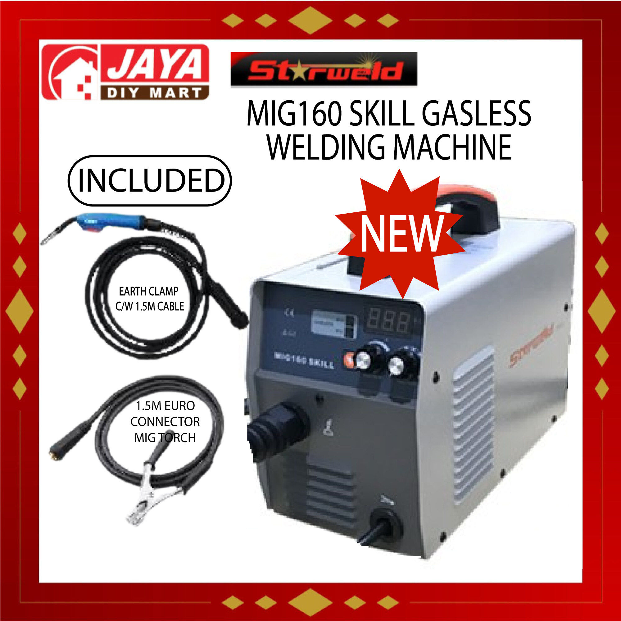 STARWELD MIG160 SKILL GASLESS MIG WELDING MACHINE JAYA DIY MART Lazada