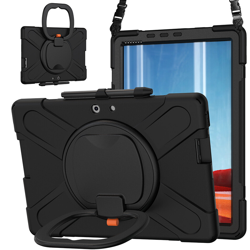 IFarcase Cho Surface Pro 7 Plus 4 5 6 7 Pro X Ốp Lưng Cứng Chống Sốc Kèm Dây Đeo Ốp Silicone Surface GO Có Khe Cắm Bút Chì Chân Đế Xoay Được 1 2 3
