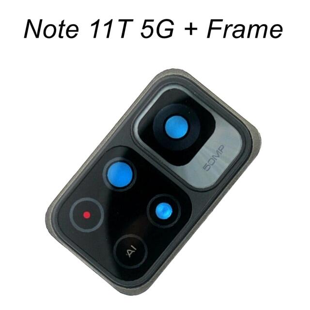 For xiaomi redmi note 11 11s 11t rear back camera glass lens with frame replacement note11 pro plus 5g 11e global 21091116ai