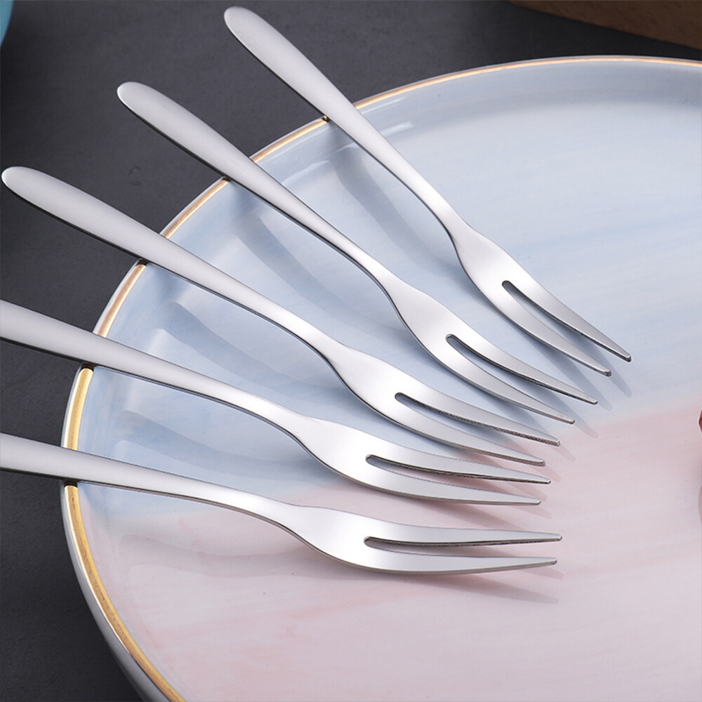 Stainless Steel Fruit Fork /Cake Snack Dessert Salad Flatware Fork /Cutlery Set Flatware Dessert Forks for Home, Kitchen or Restaurant
