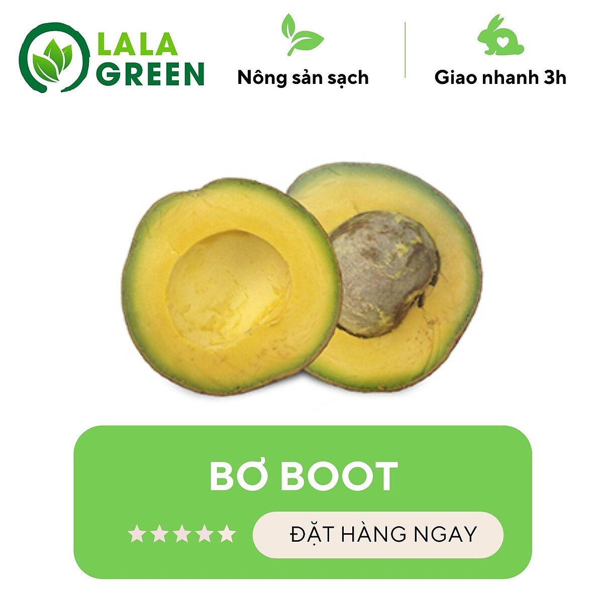 [Chỉ Giao Hcm] Bơ Booth(Vietgap/Sạch) - 1Kg