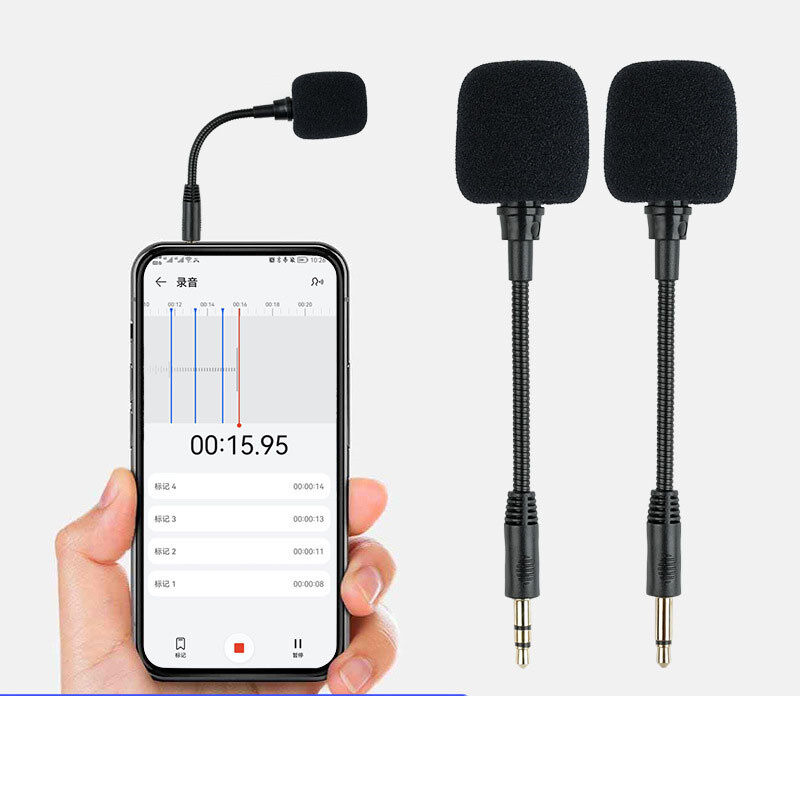 Kebigumei mini 3.5mm jack linh hoạt Mi-crô điện dung cho điện thoại di động phích cắm máy tính và chơi