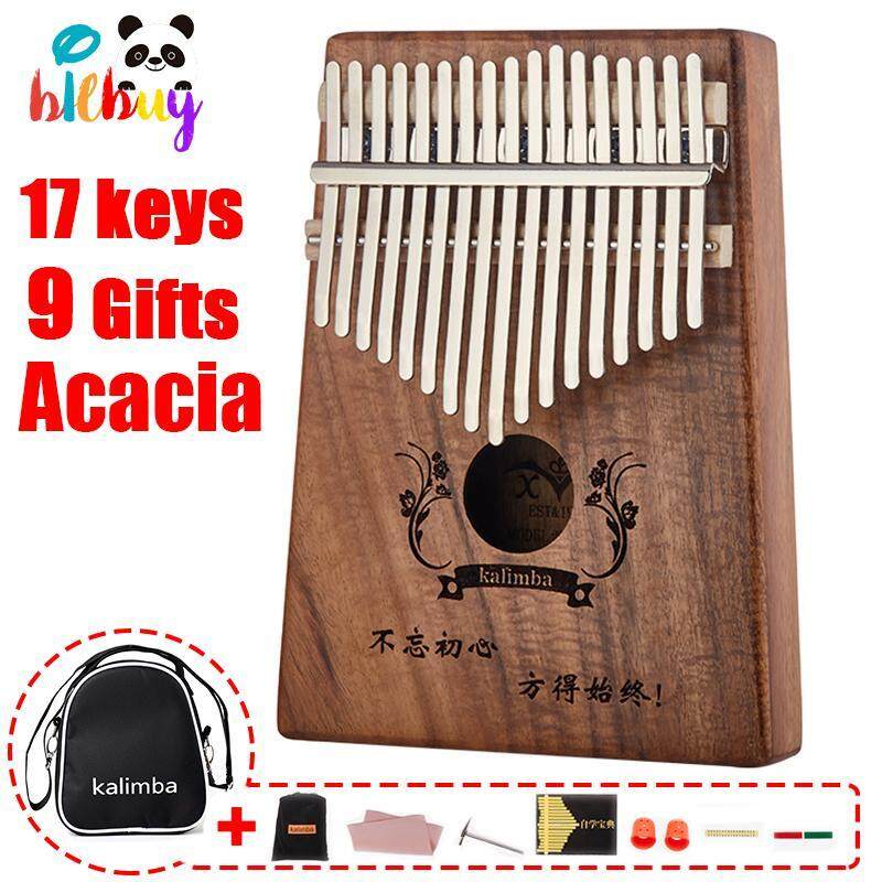 Kalimba 17 Keys Acacia Portable Professional Thumb Piano Free Cotton Bag (9 gifts) Malaysia