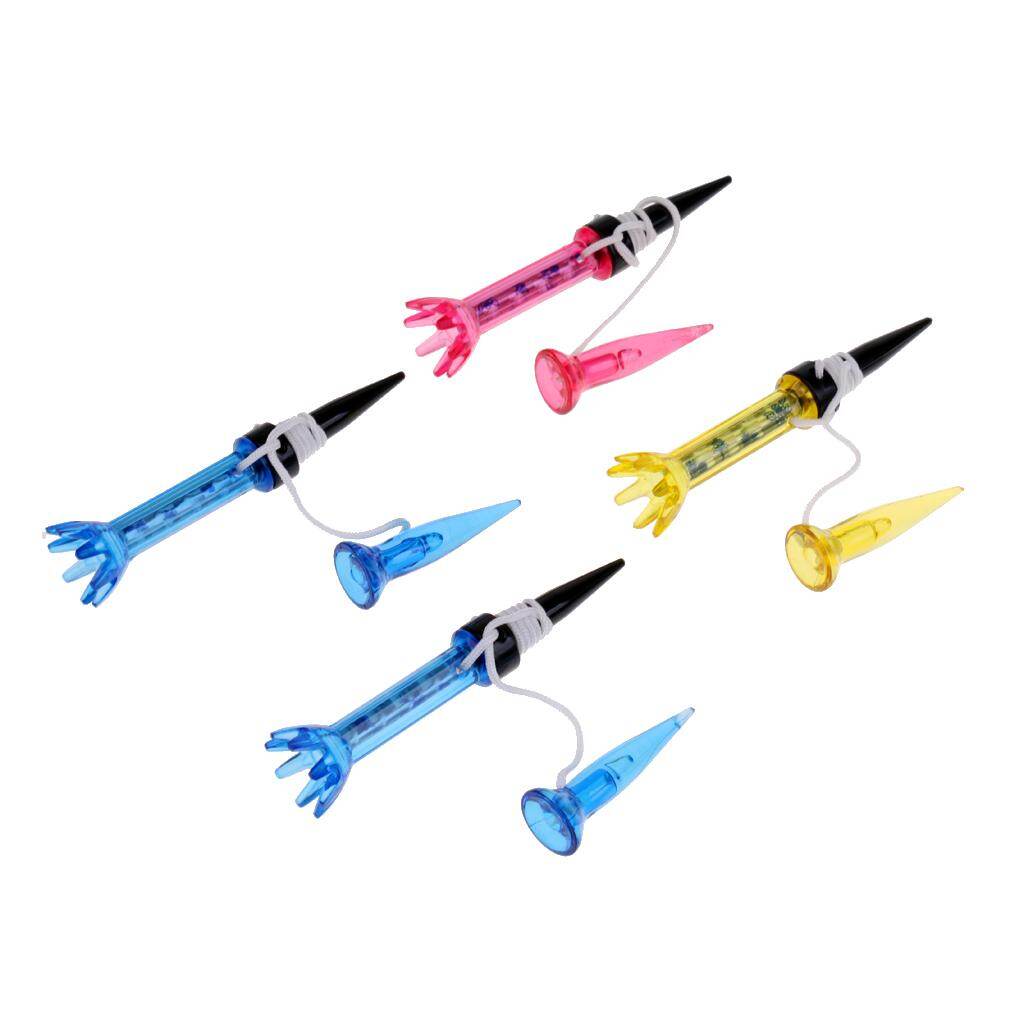 Chulisia 4Pcs Golf Flexible Tee 80mm Random Color - Improve Distance