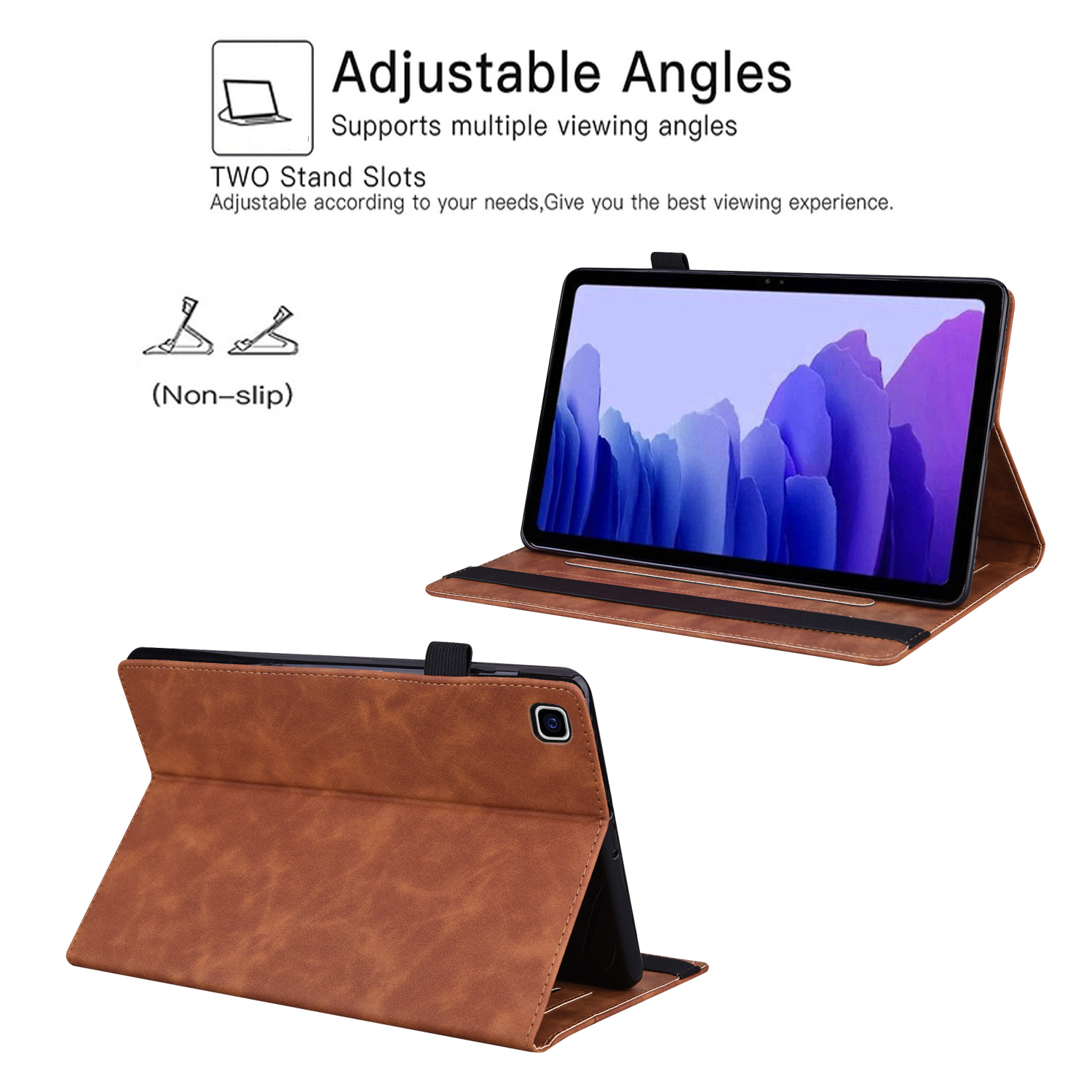 For Amazon Fire HD 10 Plus (2021) HD10+ 10.1" Business Splicing Shockproof Tablet Protective Cover Fire HD 10 PU Leather Flip Case With Card Holder Bracket