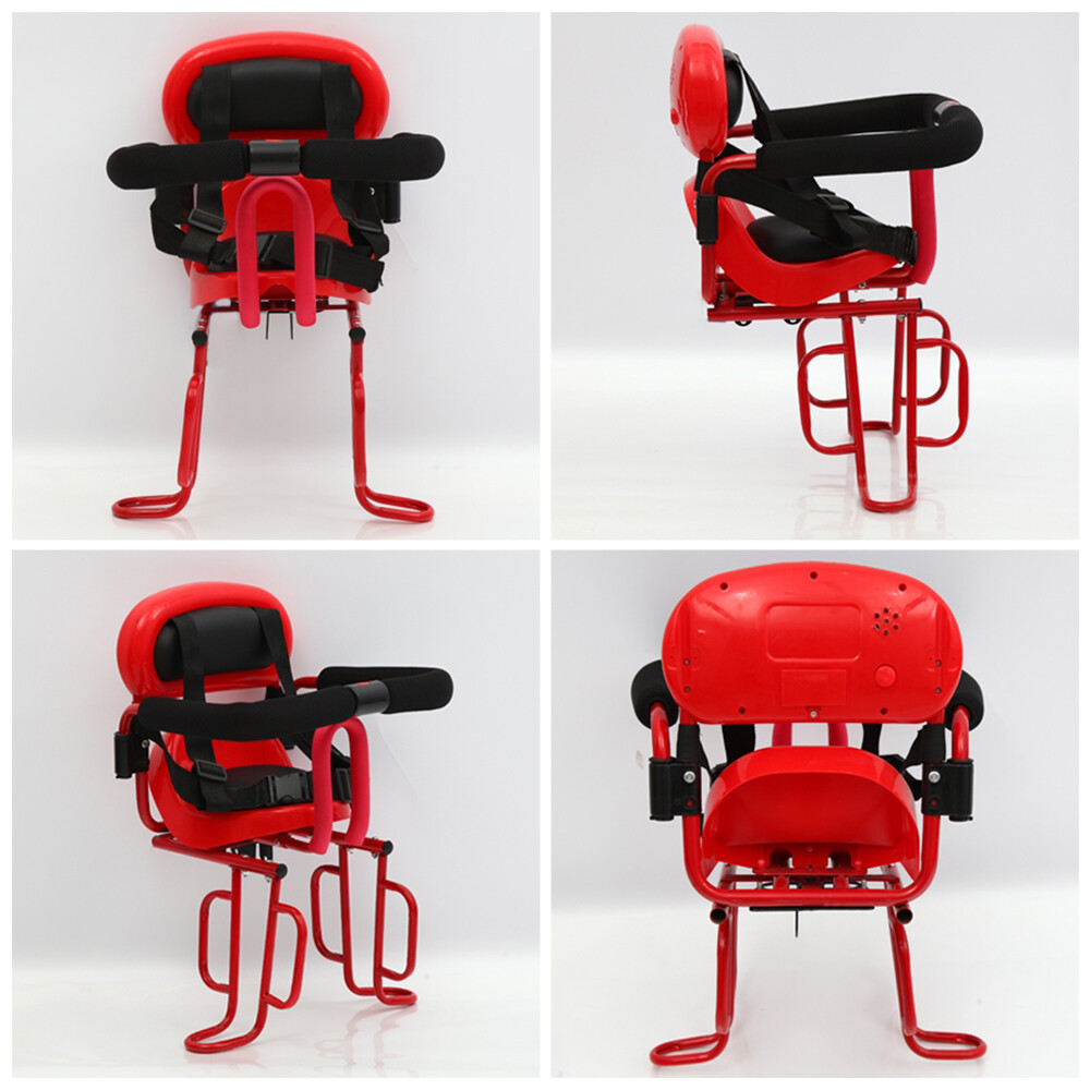 AOTENG STAR Front Mount Child Bike Seat - Adjustable Footrests, Quick Release, For Kids 8 Months To 4 Years (Up To 110 Lbs)