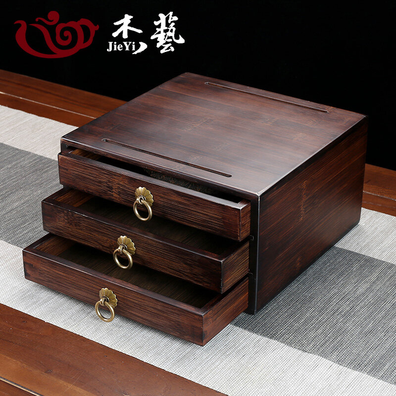 Pu 'er tea box to receive the tea knife tea ChaZhen cone tea cake stand tools bamboo tea tray tea accessories