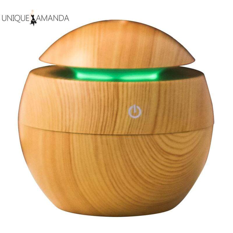 Wood Grain Humidifier Aroma Essential Oil Diffuser Ultrasonic Mist Maker Oil Purifier Aroma Mist Singapore