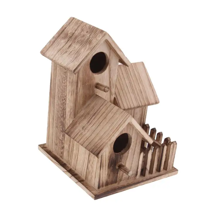 Loviver Exclusive Wooden Bird Table House Bird Feeder Feeding
