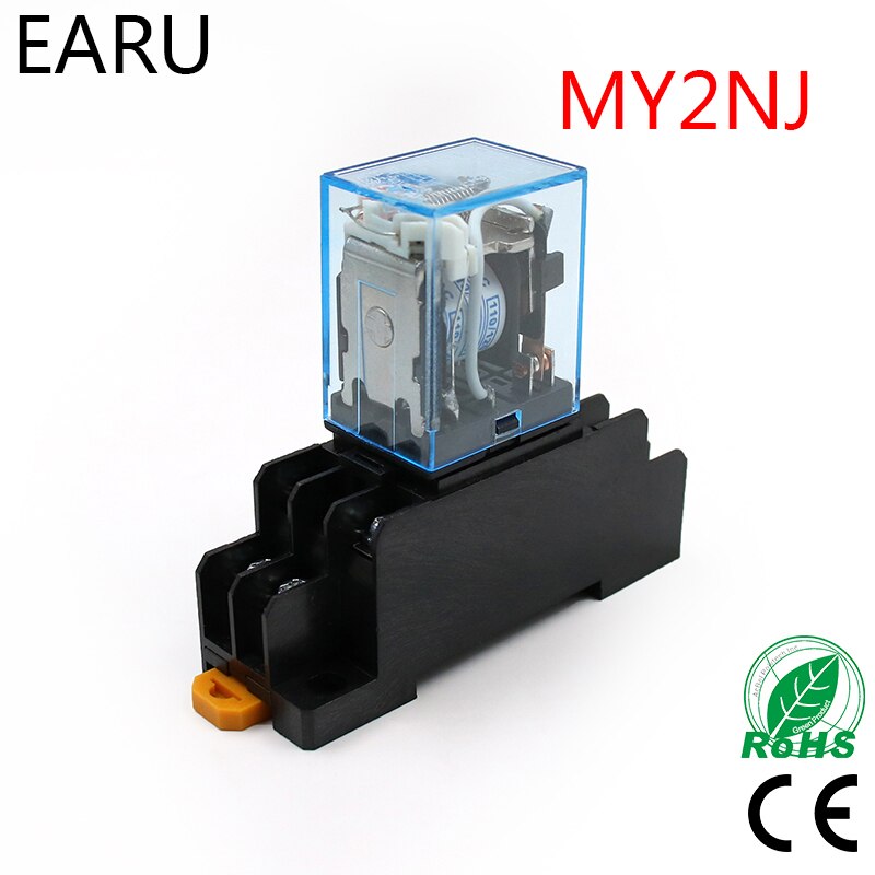 My2p hh52p my2nj relay coil general dpdt micro mini electromagnetic relay with socket base ac 110v 220v dc 12v 24v