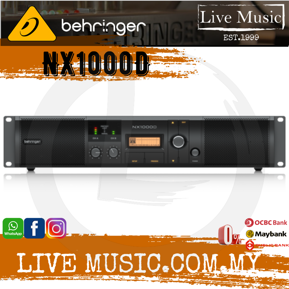 Behringer NX1000D Power Amplifier with DSP ( NX1000D / NX 1000D ) Lazada