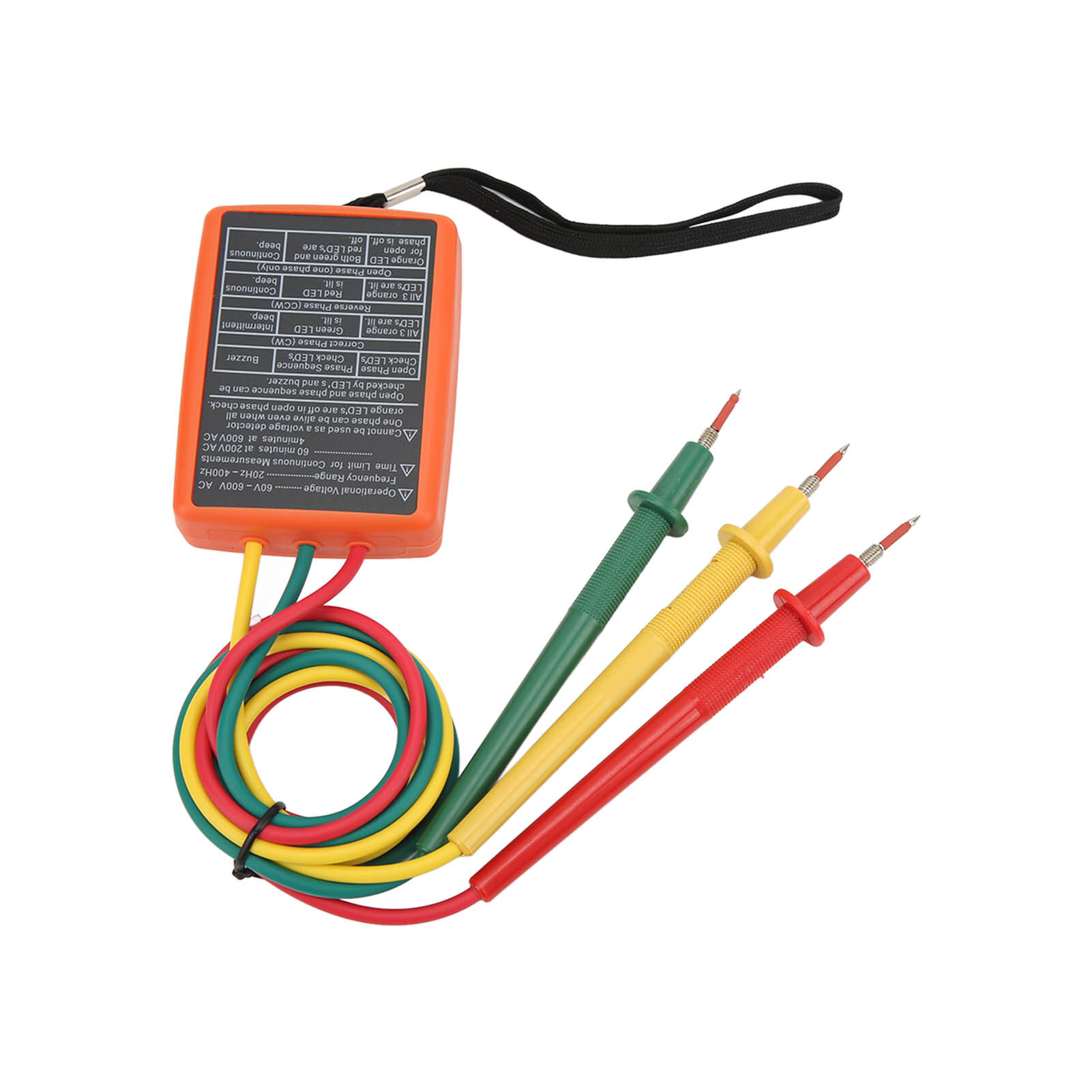 3 Phase Rotation Tester Meter for Electricity Testing Tool AC 60~600V 20Hz~400Hz